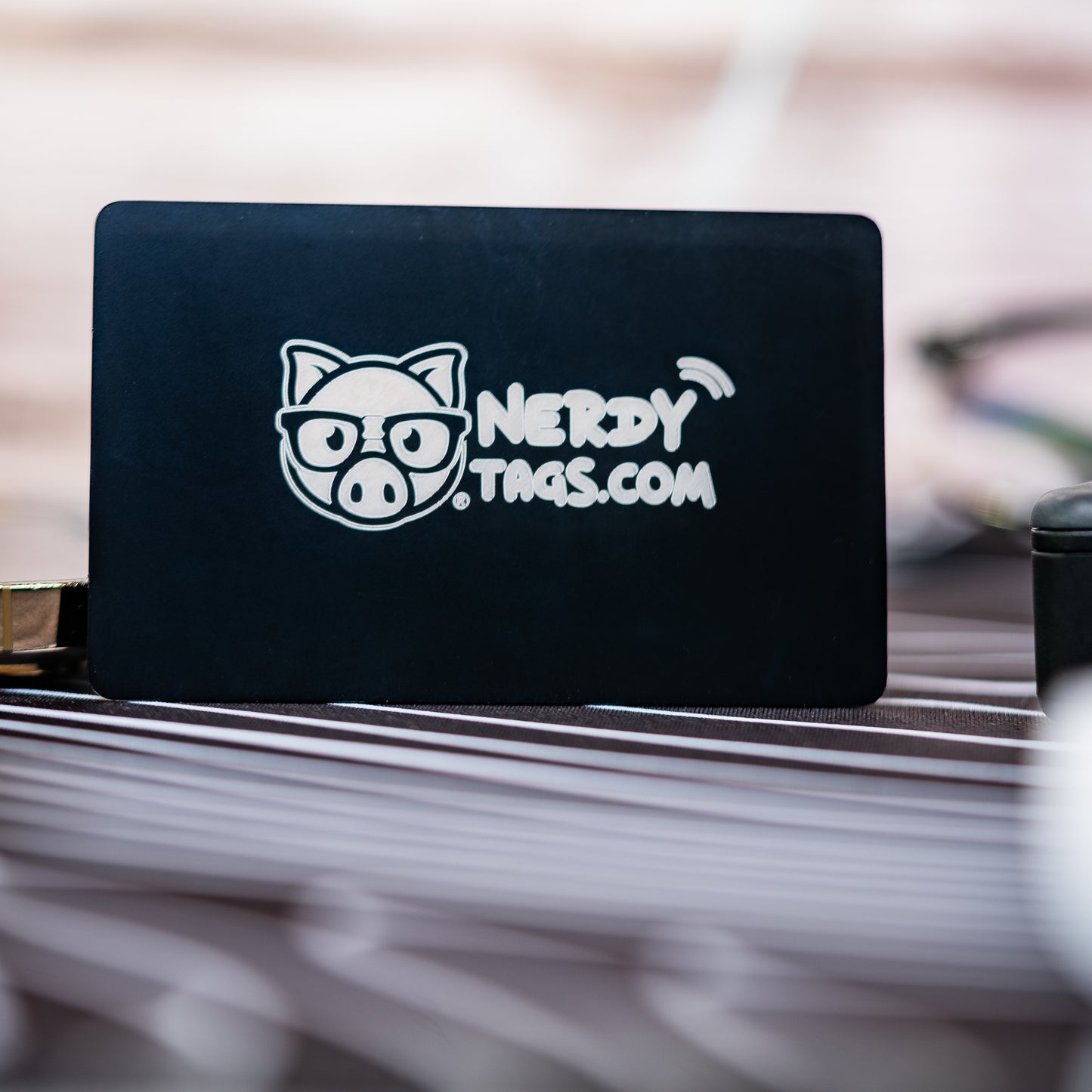 Nerdy Metal Digital Business Card | Silver etch