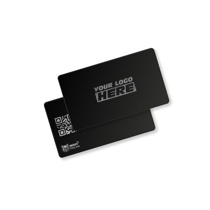 Nerdy Metal Digital Business Card | Silver etch