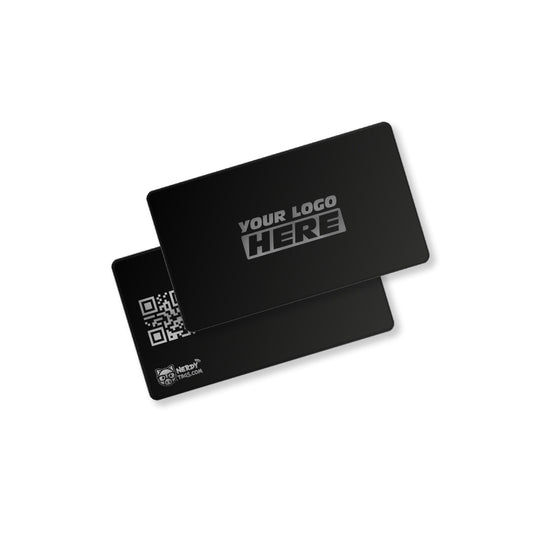 Nerdy Metal Digital Business Card | Silver etch